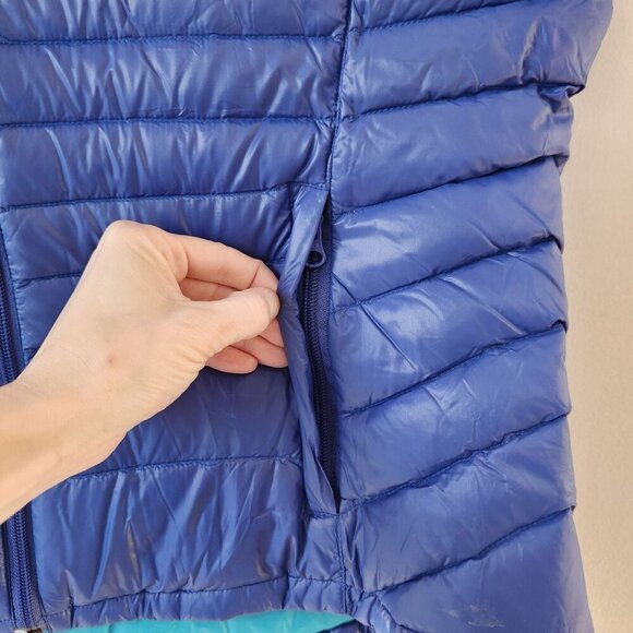 Bernardo Goose Down Puffer Vest Blue Hiking Lightweight Women's XL - Picture 4 of 7